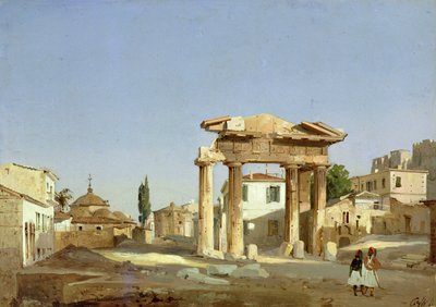 The Gate of Agora in Athens by Ippolito Caffi